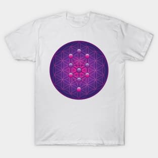 Tree of Life on Flower of Life T-Shirt